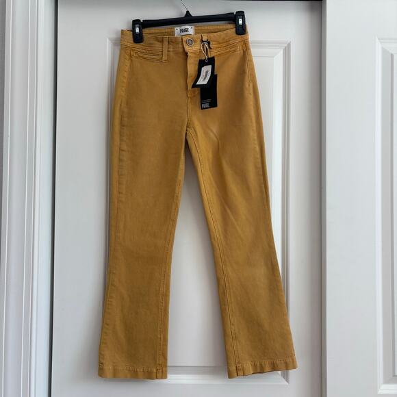 NWT Paige Colette Crop Flare Jeans Sz 26 Dandelion - Picture 2 of 13